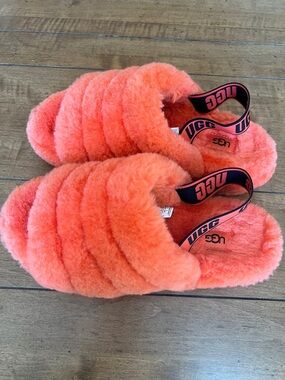 Fluffy UGGs - Bright Orange Plush
